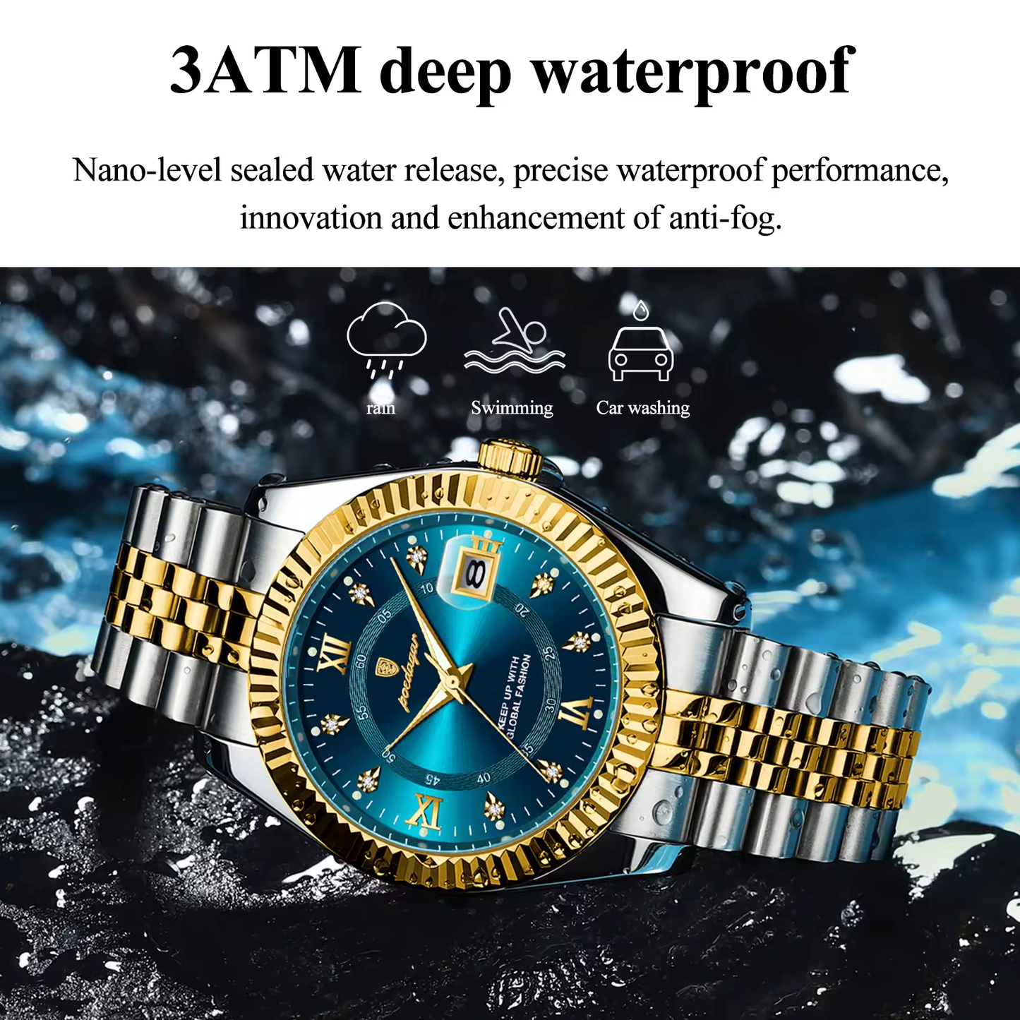 POEDAGAR marque de luxe homme montre-bracelet étanche lumineux Date hommes montre en acier inoxydable de haute qualité sport hommes montres à Quartz