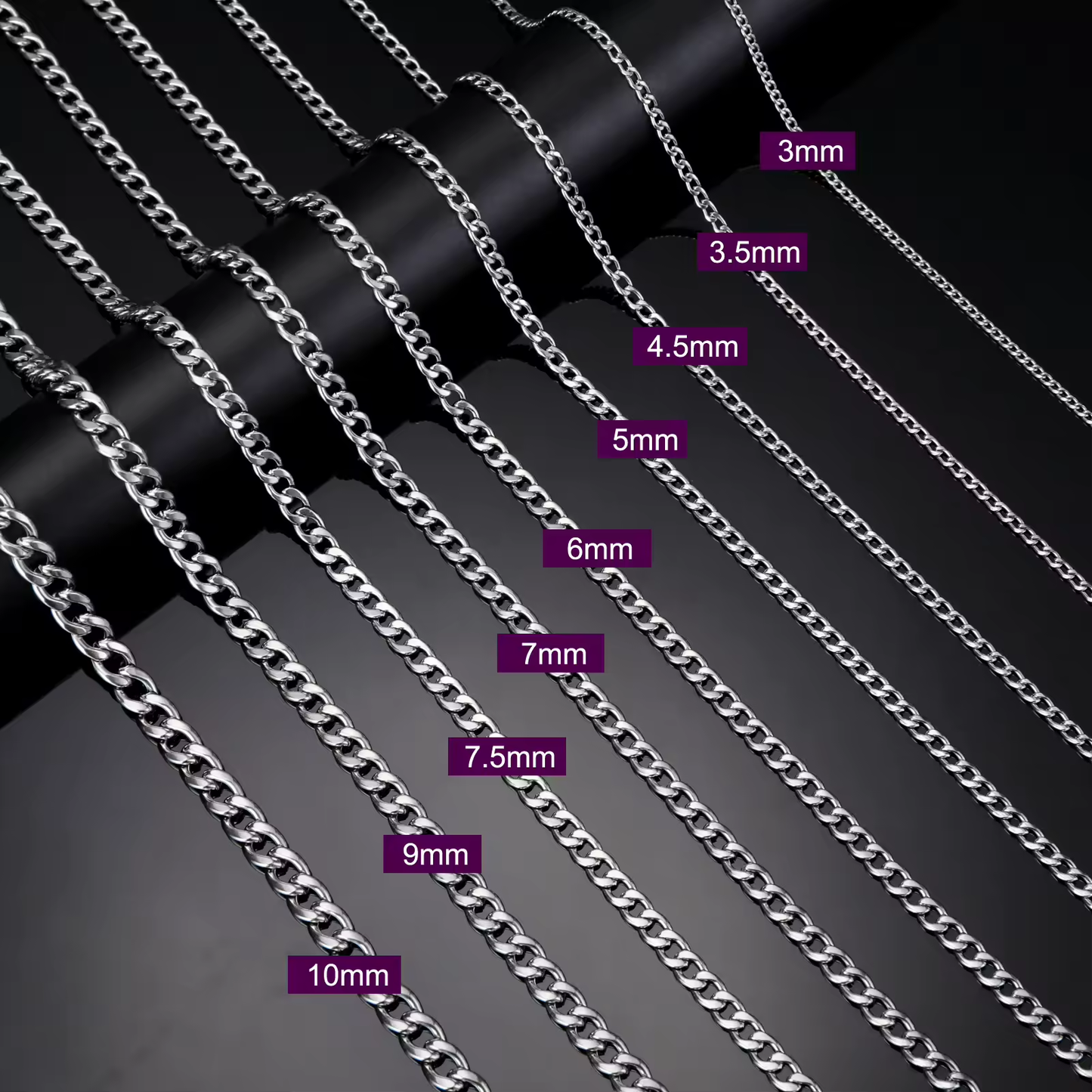 đ„ Collier Miami Cubain Diamond Cut â Unisexe â 5 mm plaquĂ© or vĂ©ritable 14K