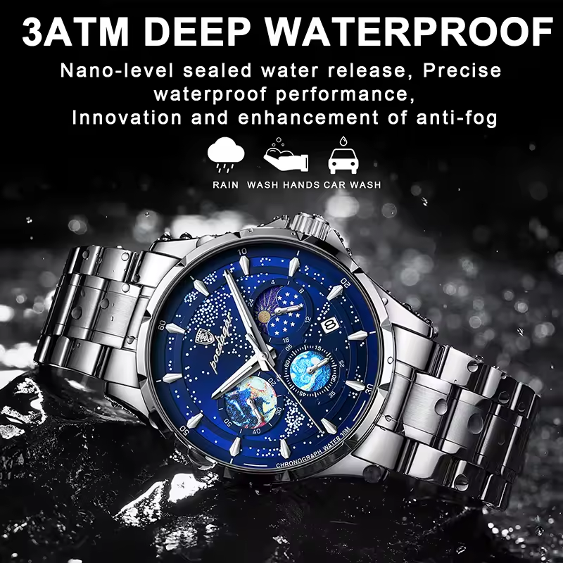 Montre POEDAGAR Ciel Étoilé – Élégance Cosmique et Performance Technique
