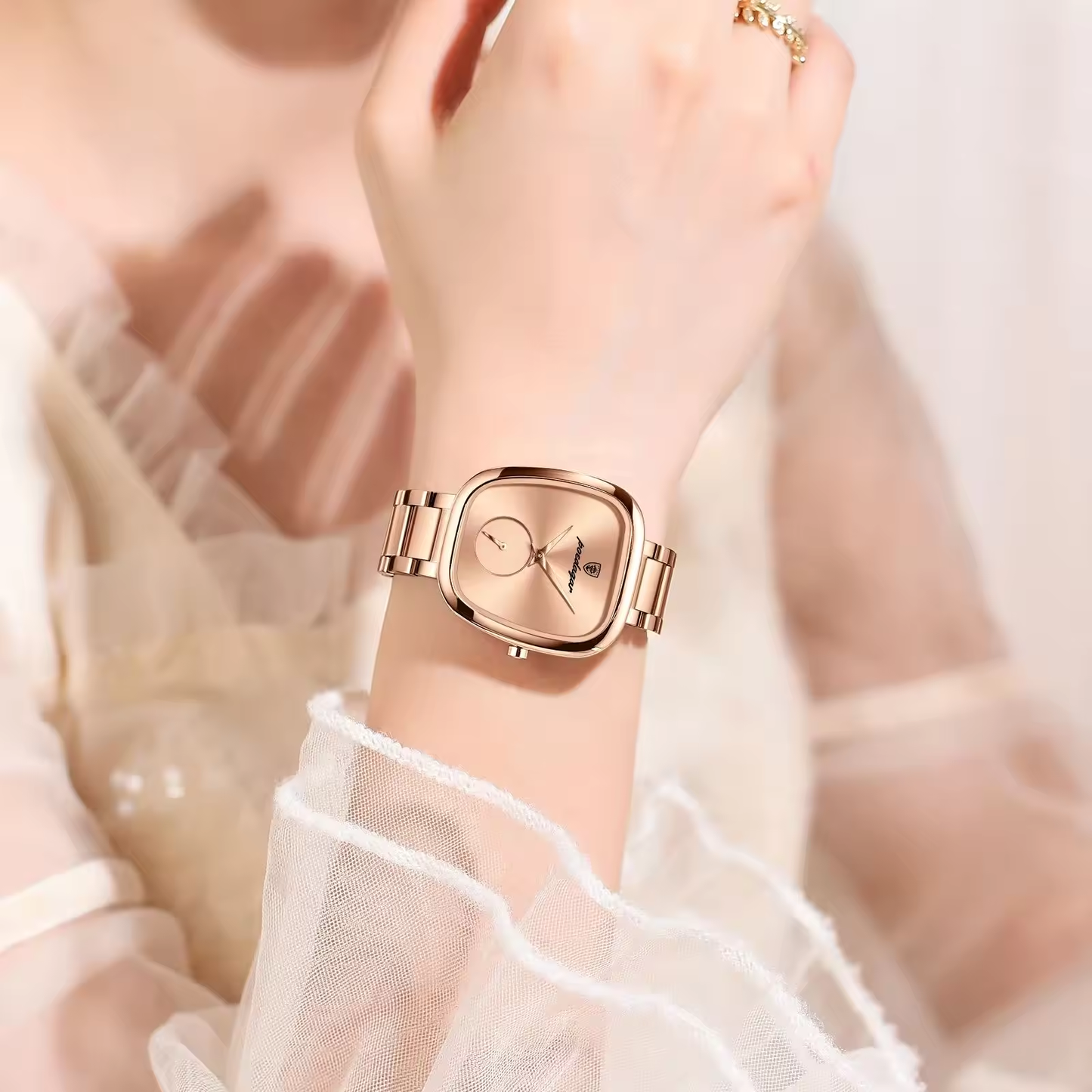 Poedagar 783 Montre à quartz de luxe pour femmes. Montres étanches en acier inoxydable de haute qualité pour femmes