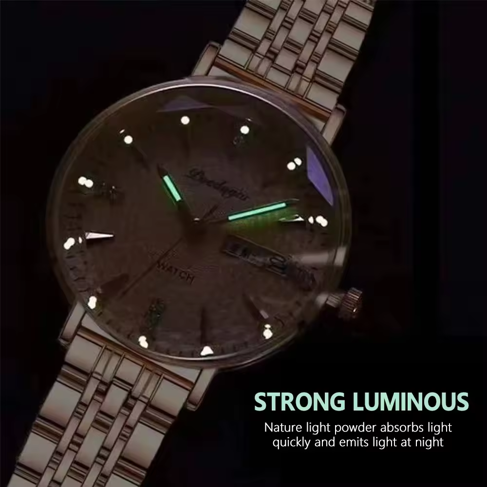 Poedagar 780 Montres élégantes de luxe pour les femmes Étanche Lumineux Date Dames Montre en acier inoxydable Quartz Femmes Montre