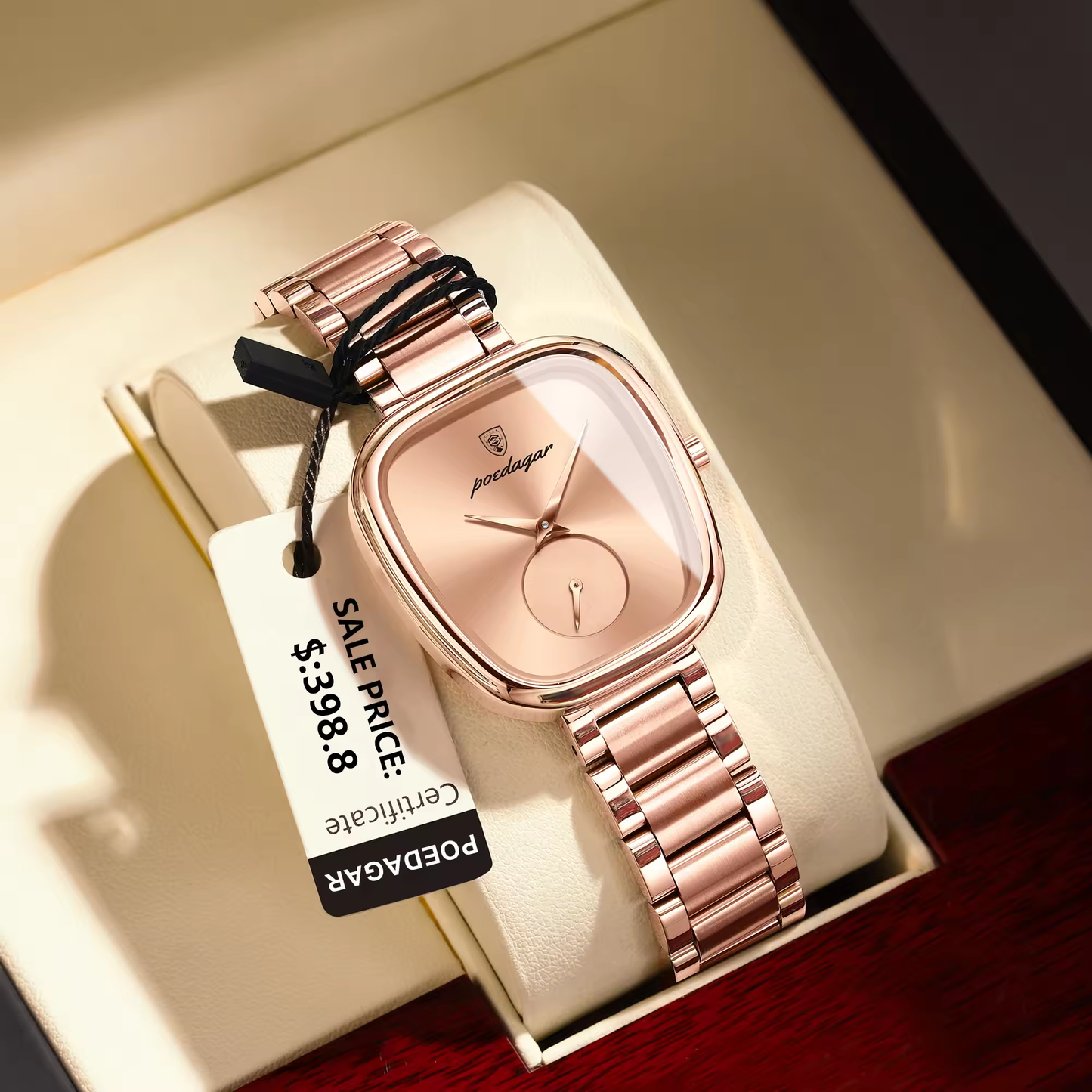 Poedagar 783 Montre à quartz de luxe pour femmes. Montres étanches en acier inoxydable de haute qualité pour femmes