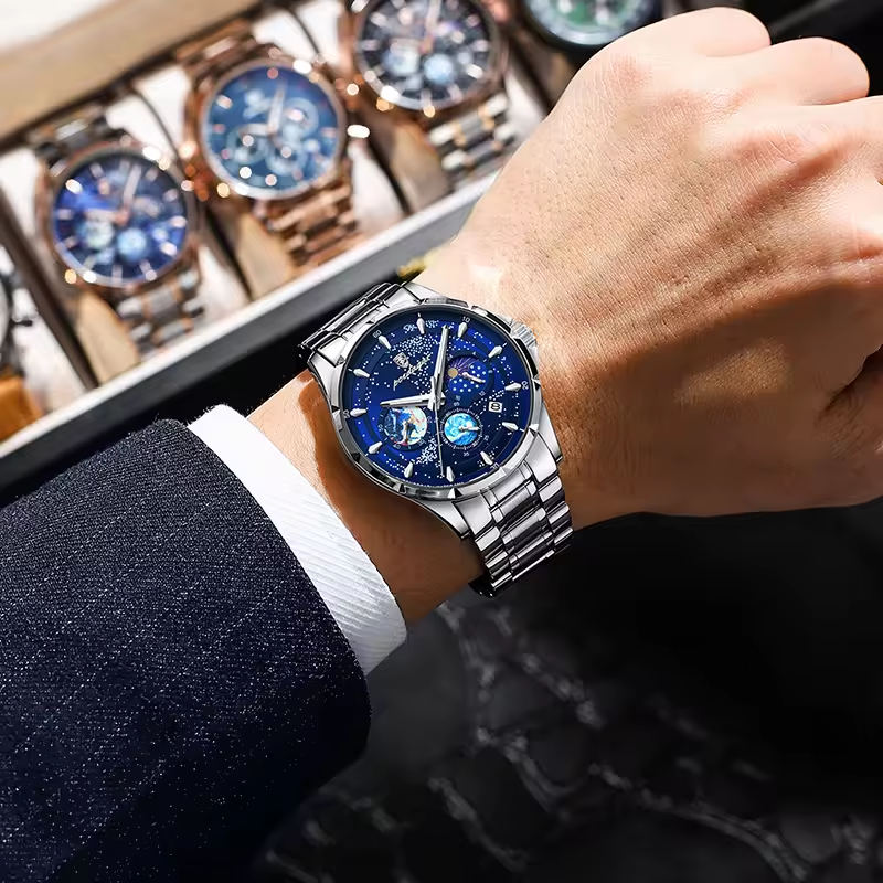 Montre POEDAGAR Ciel Étoilé – Élégance Cosmique et Performance Technique