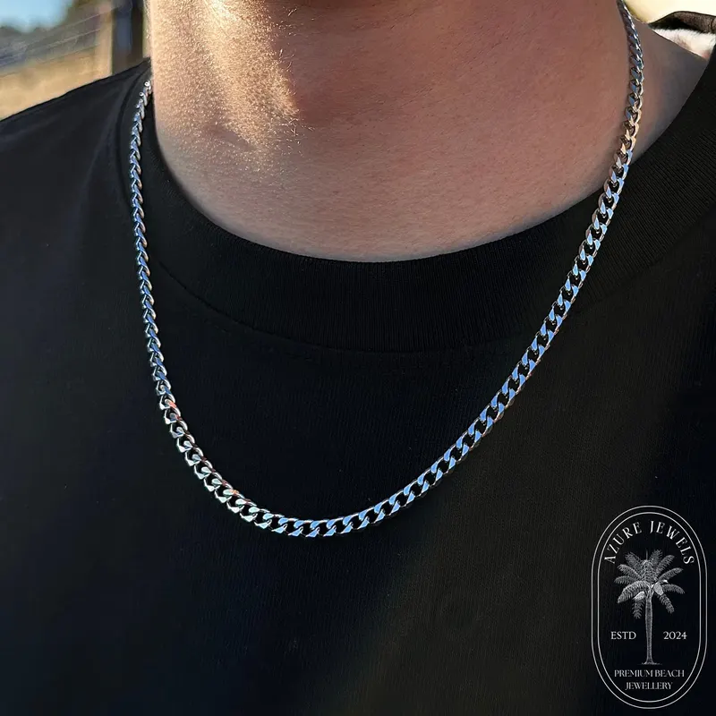 đ„ Collier Miami Cubain Diamond Cut â Unisexe â 5 mm plaquĂ© or vĂ©ritable 14K