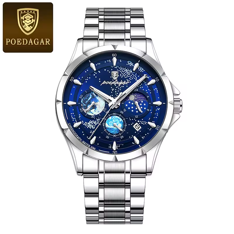 Montre POEDAGAR Ciel Étoilé – Élégance Cosmique et Performance Technique