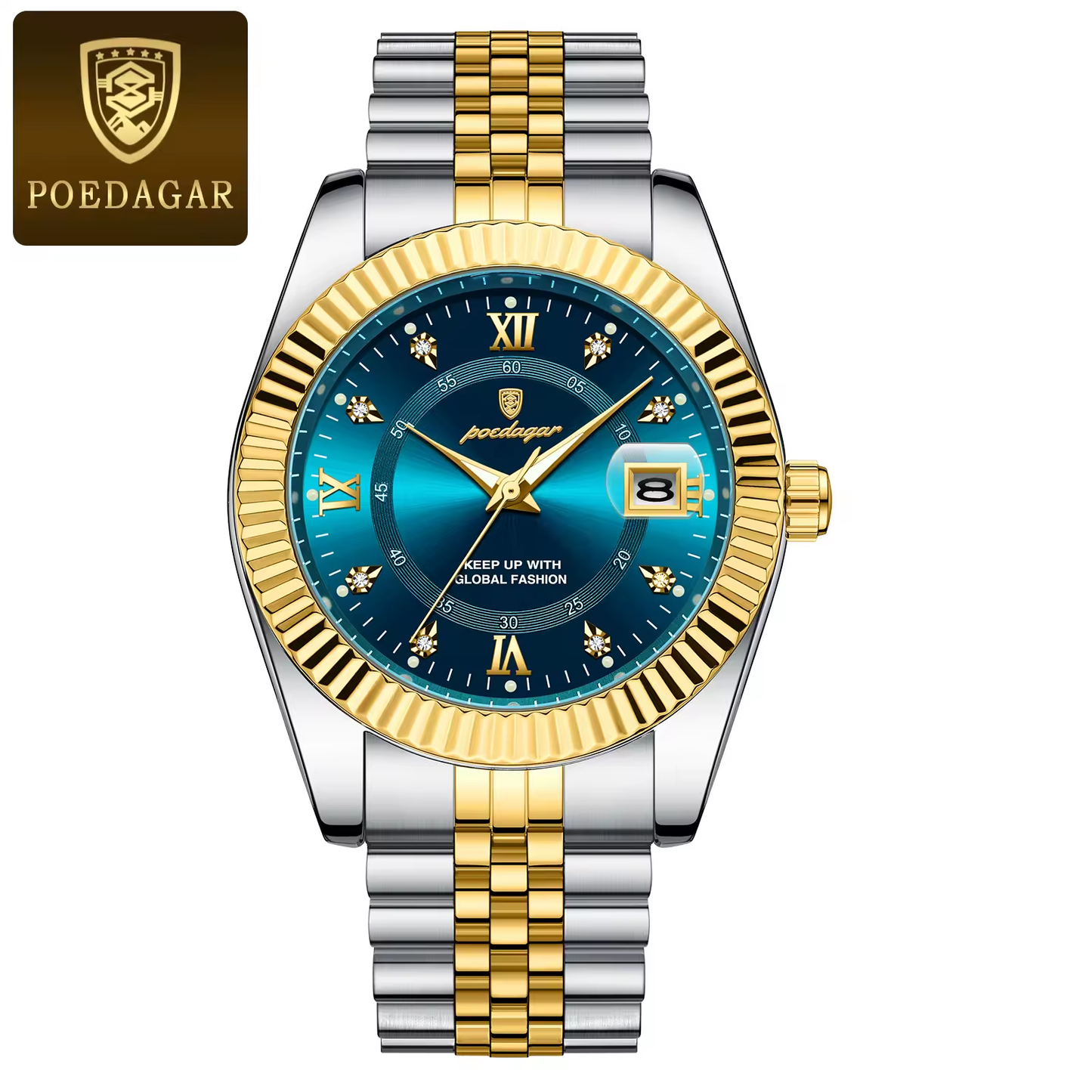 POEDAGAR marque de luxe homme montre-bracelet étanche lumineux Date hommes montre en acier inoxydable de haute qualité sport hommes montres à Quartz