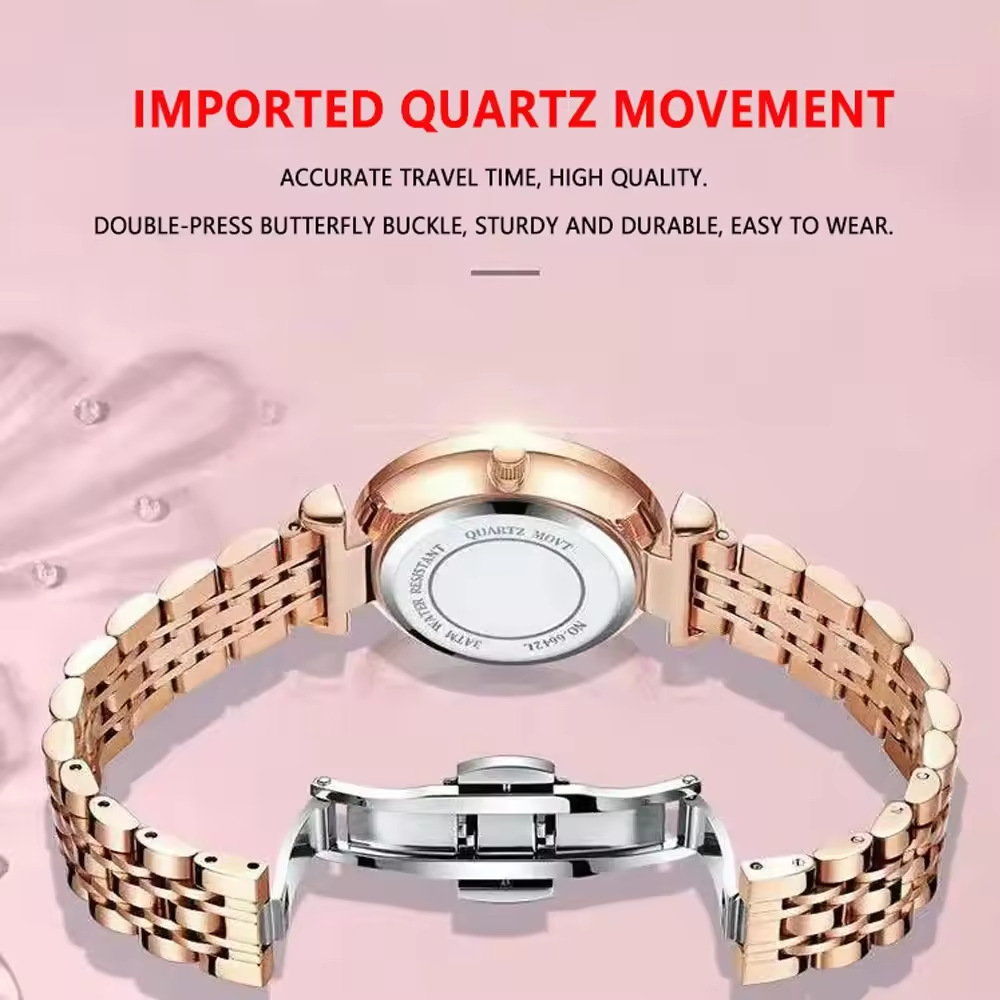 Poedagar 780 Montres élégantes de luxe pour les femmes Étanche Lumineux Date Dames Montre en acier inoxydable Quartz Femmes Montre