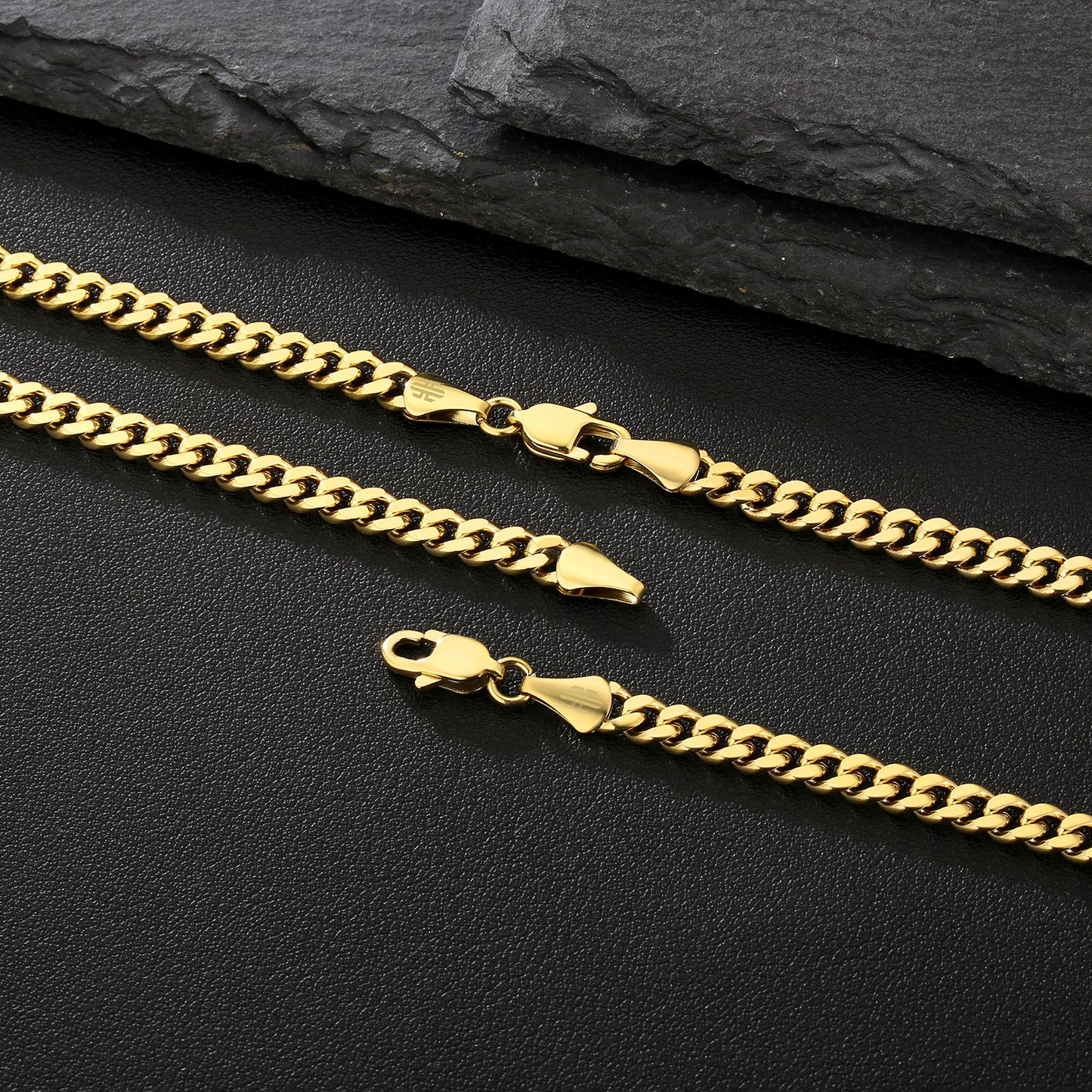 đ„ Collier Miami Cubain Diamond Cut â Unisexe â 5 mm plaquĂ© or vĂ©ritable 14K