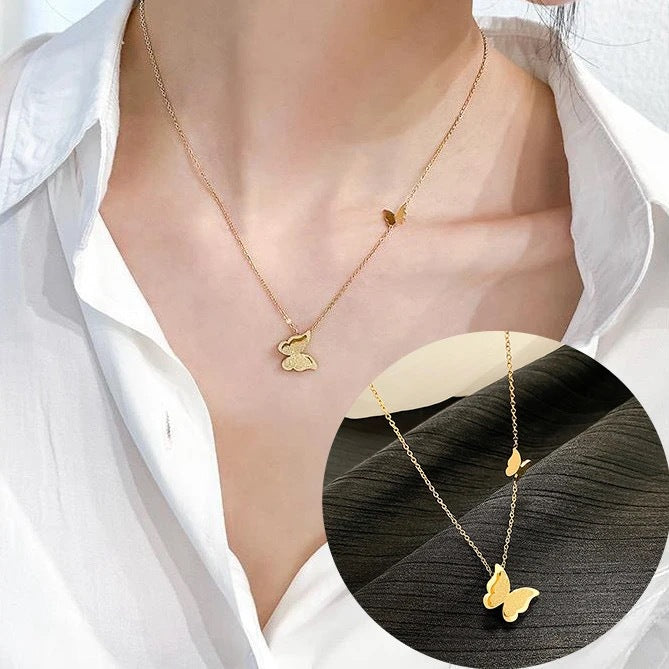 🦋 Collier “Douce Liberté” – L’élégance prend son envol