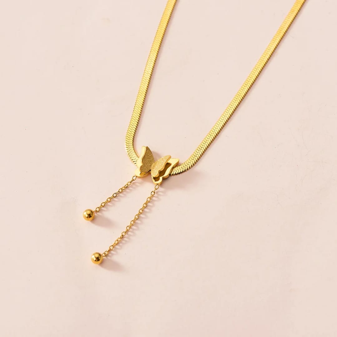 🦋 Élégance qui prend son envol/ Collier et boucles d'oreilles