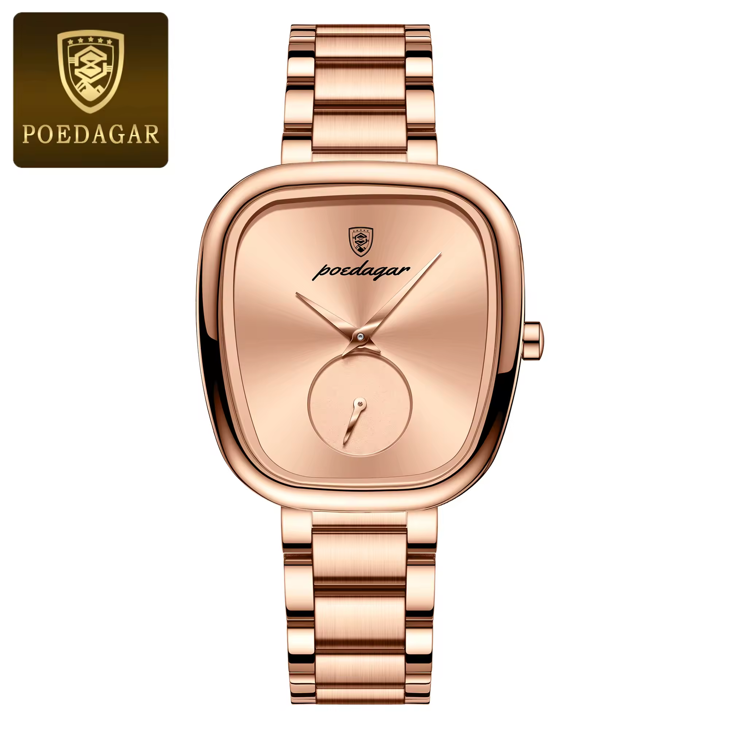 Poedagar 783 Montre à quartz de luxe pour femmes. Montres étanches en acier inoxydable de haute qualité pour femmes