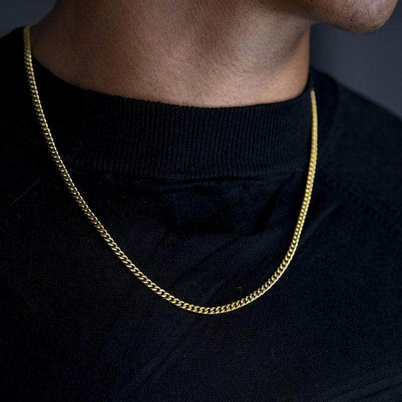 đ„ Collier Miami Cubain Diamond Cut â Unisexe â 5 mm plaquĂ© or vĂ©ritable 14K