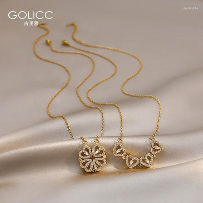🍀 Collier “Chance Dorée” – L’élégance qui attire la fortune