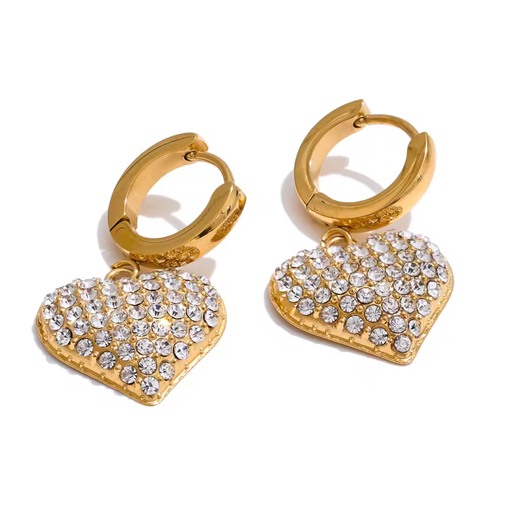 ✨ Élégance et éclat à votre portée avec nos boucles d'oreilles en acier inoxydable!