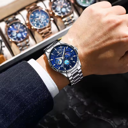 Montre POEDAGAR Ciel Étoilé – Élégance Cosmique et Performance Technique