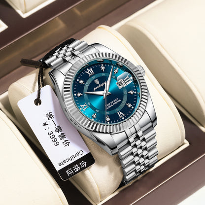 POEDAGAR marque de luxe homme montre-bracelet étanche lumineux Date hommes montre en acier inoxydable de haute qualité sport hommes montres à Quartz