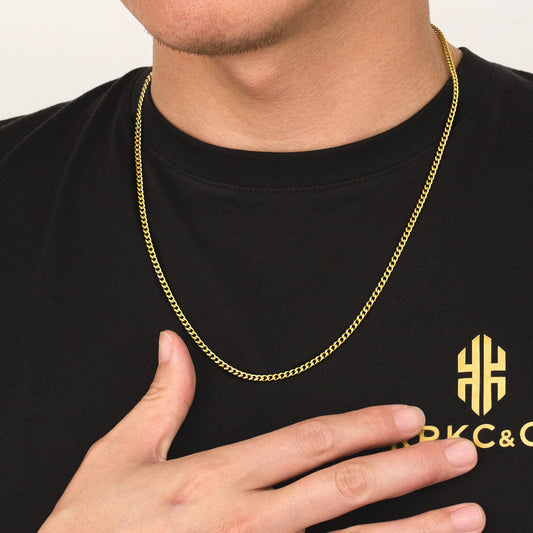 🔥 Collier Miami Cubain Diamond Cut – Unisexe – 5 mm plaqué or véritable 14K