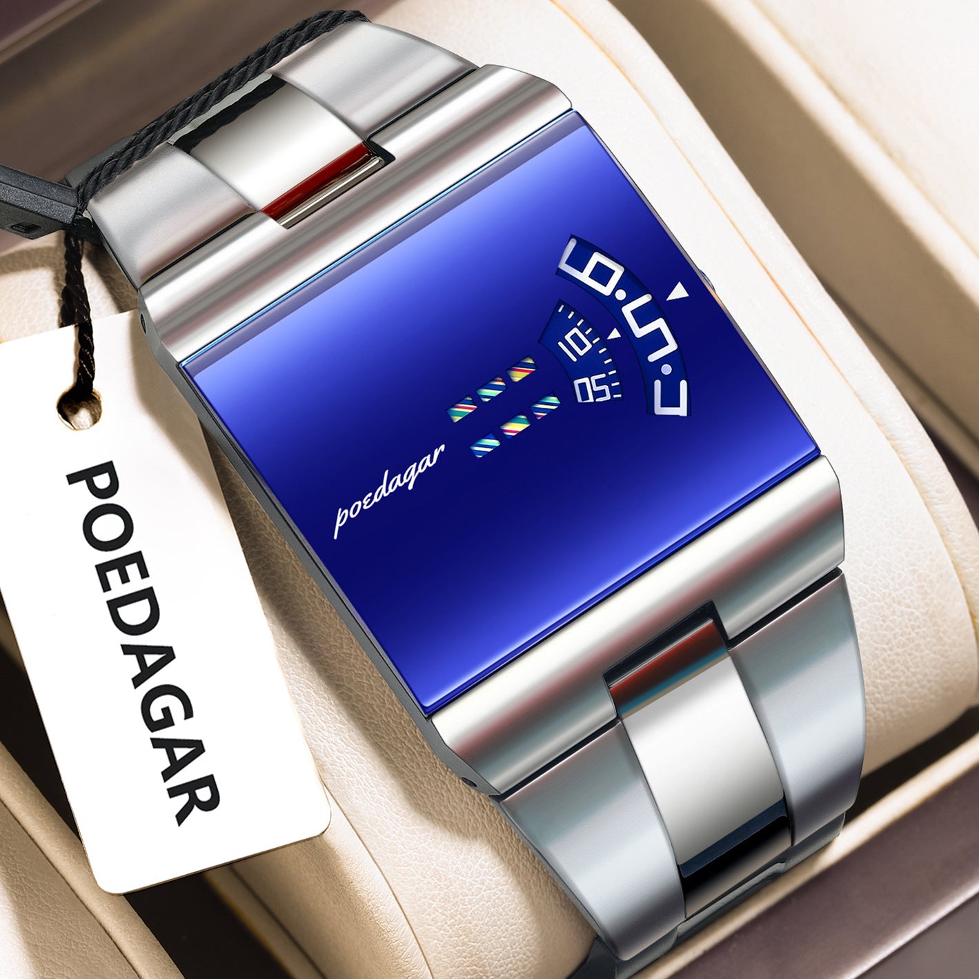 Montre Poedagar 857 pour hommes, nouveau modèle tendance, bracelet en acier inoxydable, étanche⭐⭐⭐⭐⭐