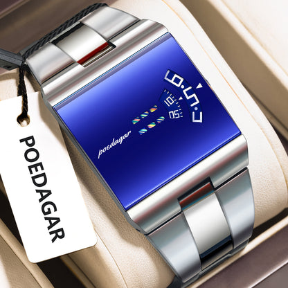 Montre Poedagar 857 pour hommes, nouveau modèle tendance, bracelet en acier inoxydable, étanche⭐⭐⭐⭐⭐