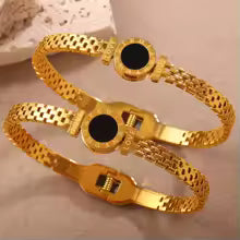✨ Collier Élégance Noire – L’acier qui fait sensation ✨/ collier, boucles d'oreilles, gourmette et bague