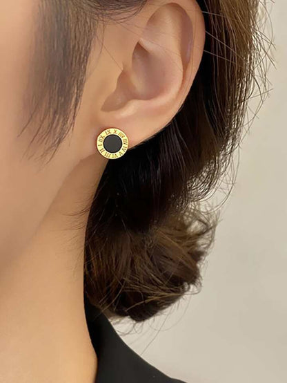 ✨ Collier Élégance Noire – L’acier qui fait sensation ✨/ collier, boucles d'oreilles, gourmette et bague