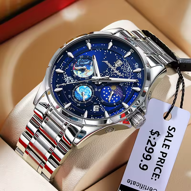 Montre POEDAGAR Ciel Étoilé – Élégance Cosmique et Performance Technique