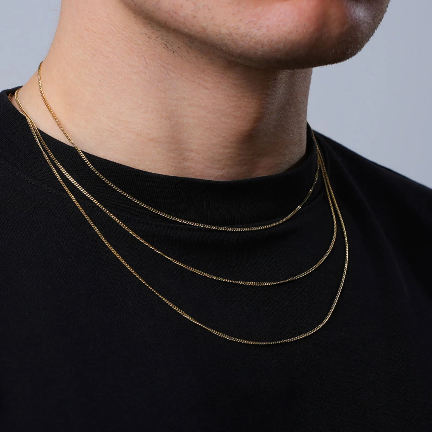 🔥 Collier Miami Cubain Diamond Cut – Unisexe – 2 mm plaqué or véritable 14K et argent