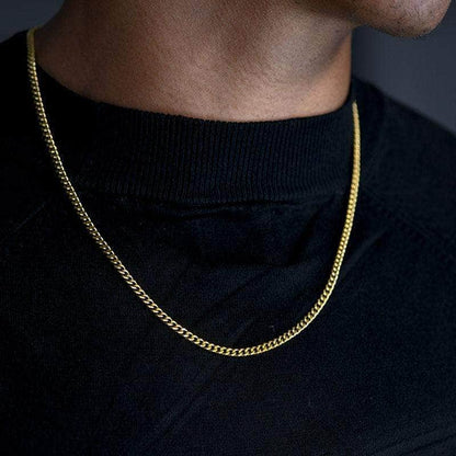 🔥 Collier Miami Cubain Diamond Cut – Unisexe – 5 mm plaqué or véritable 14K