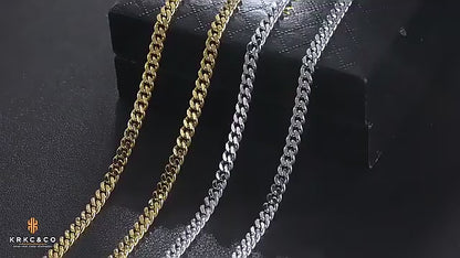 🔥 Collier Miami Cubain Diamond Cut – Unisexe – 5 mm plaqué or véritable 14K