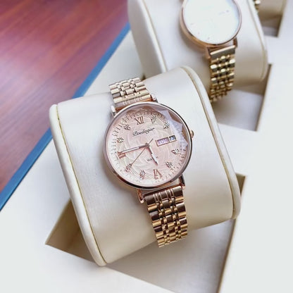 Poedagar 780 Montres élégantes de luxe pour les femmes Étanche Lumineux Date Dames Montre en acier inoxydable Quartz Femmes Montre